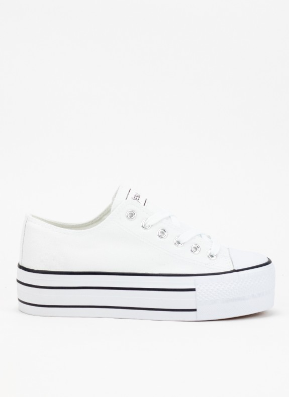Zapatillas KESLEM CALZADO em cor branca preta para mulher