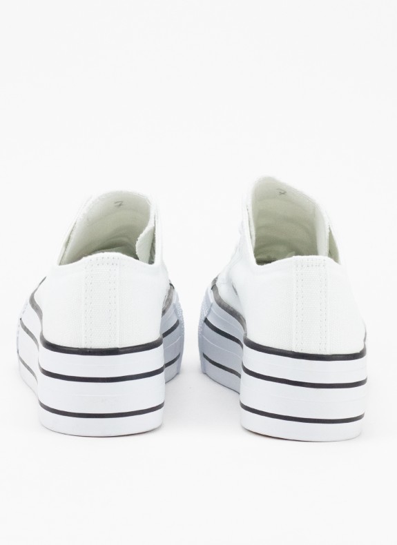 Zapatillas KESLEM CALZADO em cor branca preta para mulher