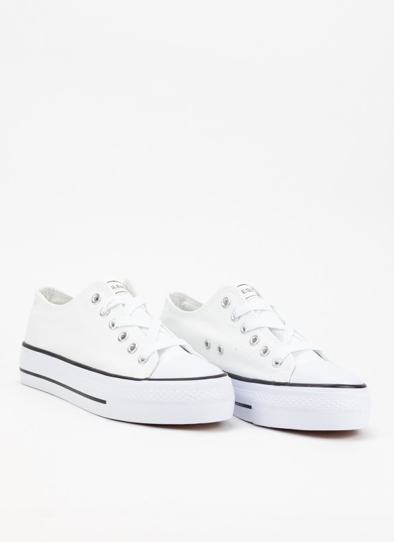 Keslem Scarpe Medium Piattaforma Bianco Lone