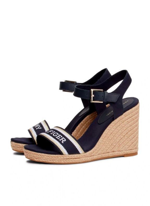Sandales Tommy Hilfiger Mono Webbing High Wedge Sandal marine