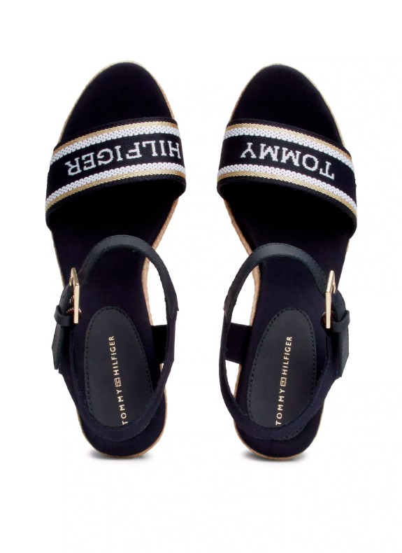 Sandales Tommy Hilfiger Mono Webbing High Wedge Sandal marine