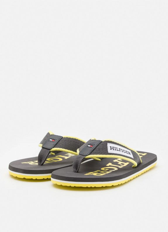 Chantro Tommy Hilfiger Patch Hilfiger Strand Sandal kaki