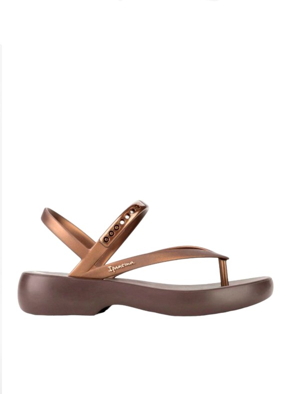 Ipanema Glossy Sandalo Femminile - Infradito Tracolla Larga, Nero Trasparente (N. 8 UK / 39 EU)