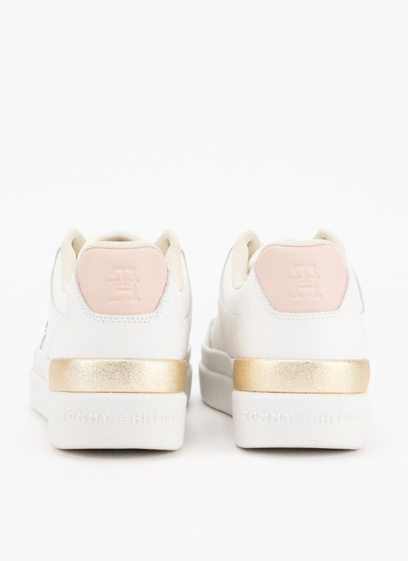 Baskets Tommy Hilfiger Lux Hardware Court Sneaker blanches