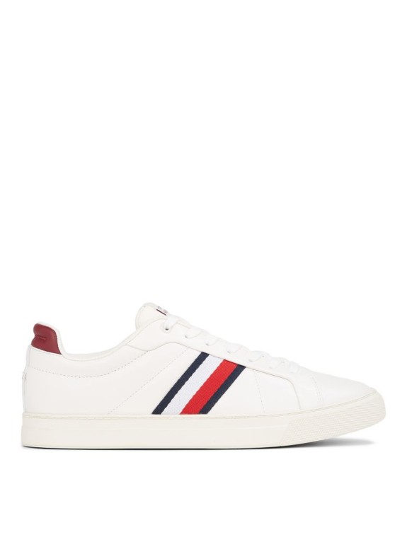Zapatillas Tommy Hilfiger Icon Court Lth Stripes branco