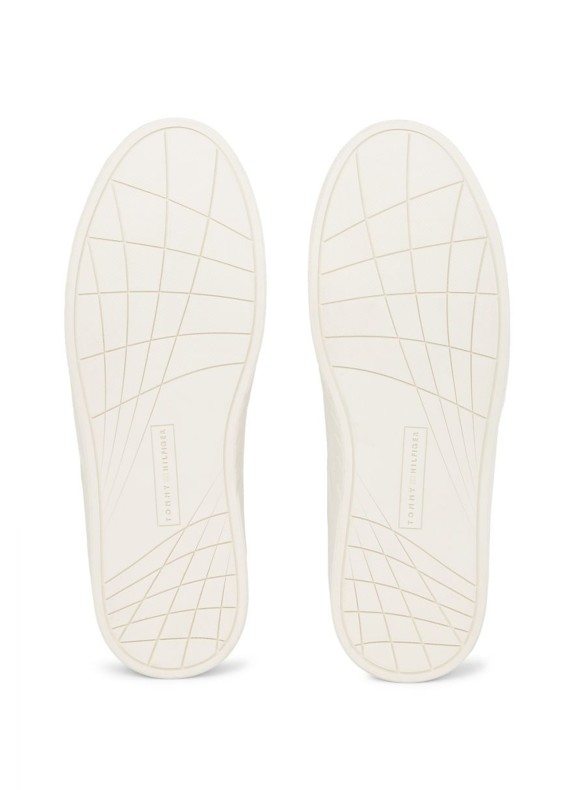 Zapatillas Tommy Hilfiger Icon Court Lth Stripes branco