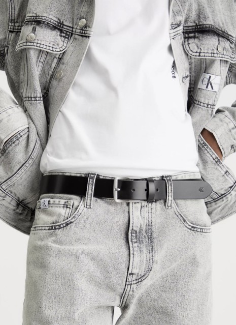 Ceinture Calvin Klein Classic Flat R Lthr Belt 35mm noire