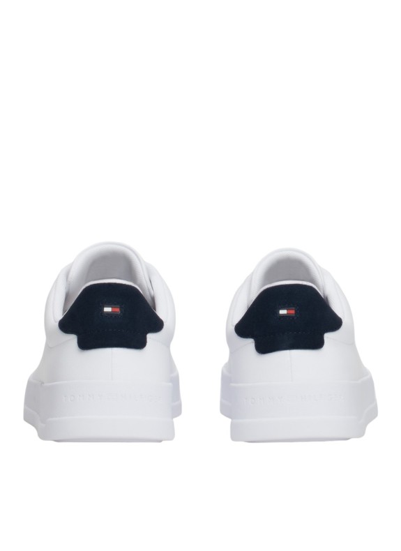 Zapatillas Tommy Hilfiger Th Court Leather Grain Ess Branco