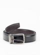 Ceinture Keslem Boucle Brillante Réversible noir et marron