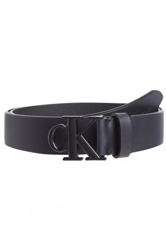 ROUND MONO PLAQUE LTHR BELT 35MM