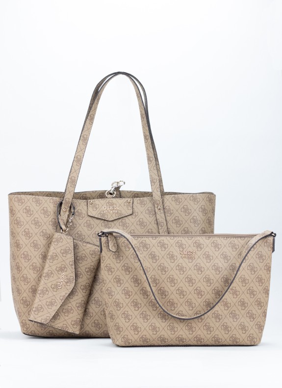 Bolso Guess Eco Brenton Tote taupe