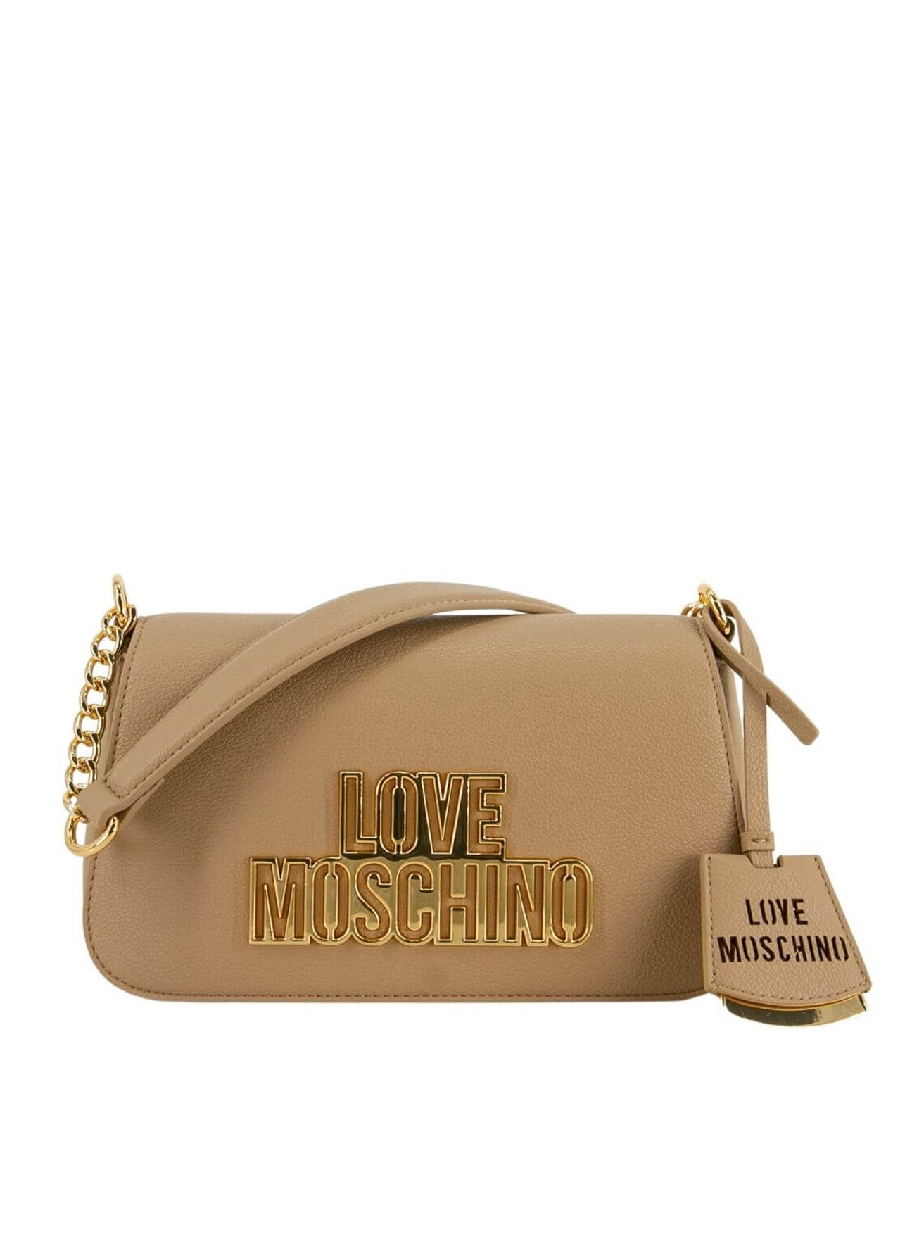 Love Moschino - Cartera Bandolera Negra Con Maxilogo "lettering" Dorado