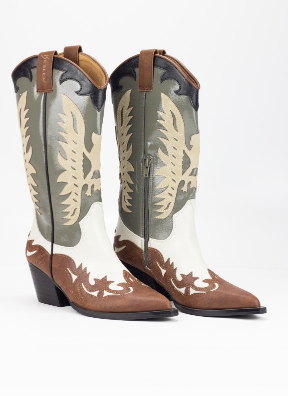 Stivali in pelle Cowboy Keslem M4800