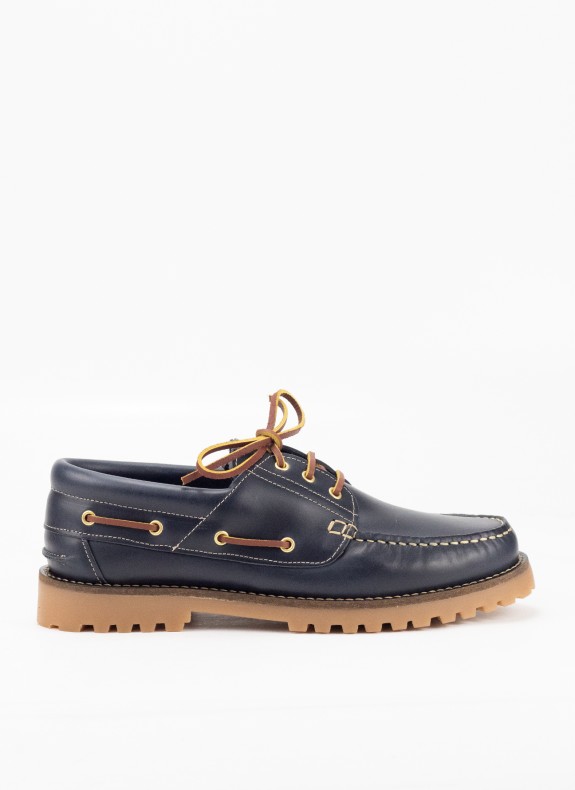 Nautique en Cuir pour Homme en Couleur Marine