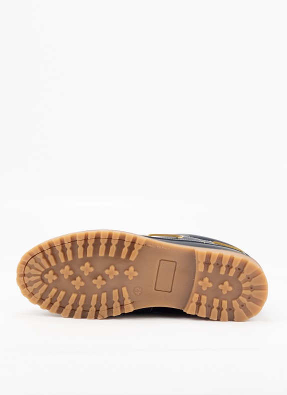 Nautique en Cuir pour Homme en Couleur Marine