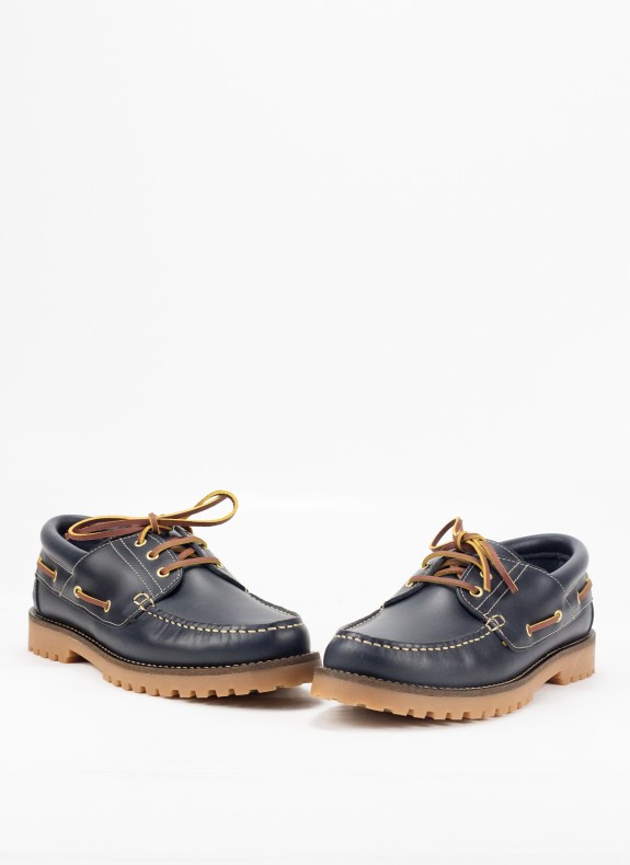 Nautique en Cuir pour Homme en Couleur Marine