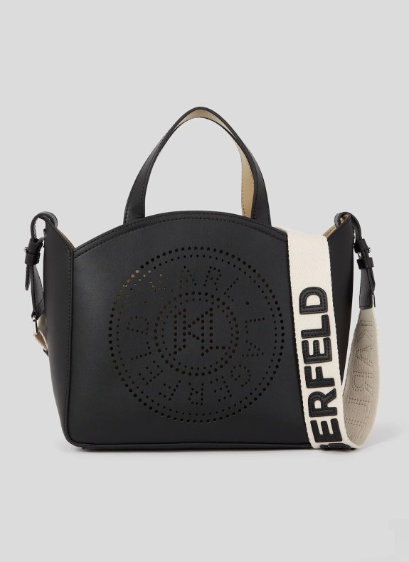 Bolso Karl Altamira K/Circle Sm Tote Perforated preto