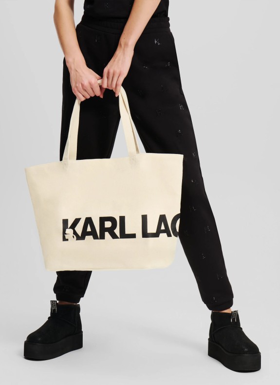 Sac Karl Lagerfeld K/Essential Big Logo Shopper taupe