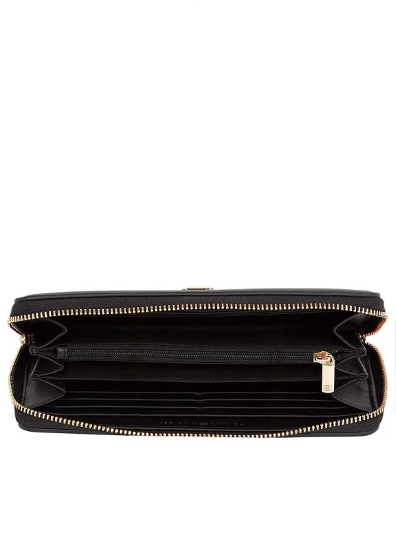 Portefeuille Tommy Hilfiger Th Soft Logotape Lrg Za noir