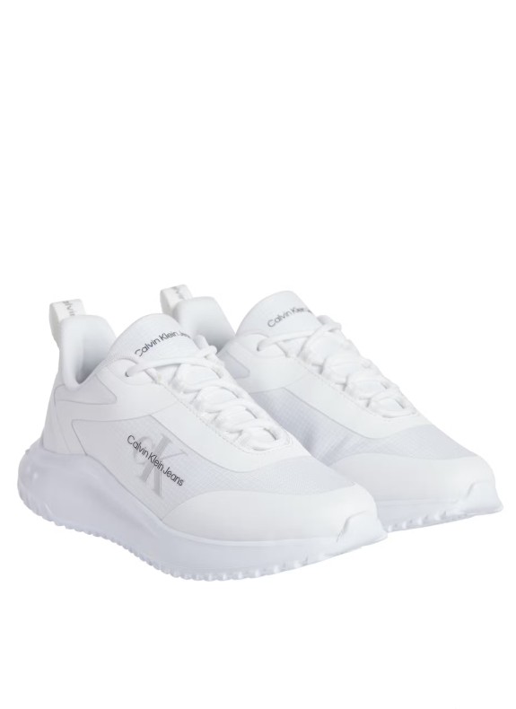 Calvin Klein pantofole Eva Runner Low Lace Mix Ml Bianco