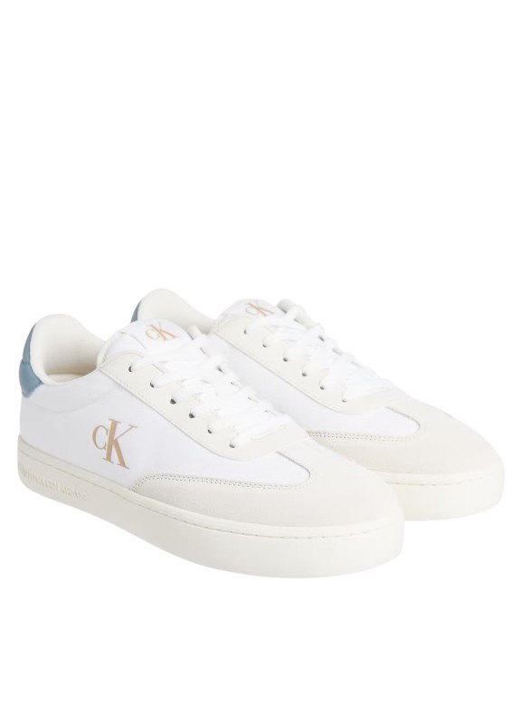 Calvin Klein Classic Cupsole Low Mix Mg weiße Pantoffeln