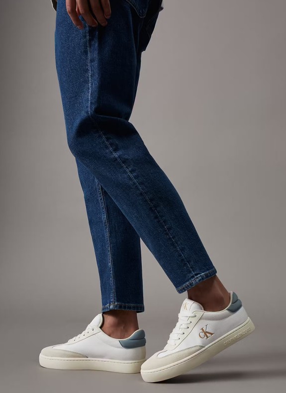 Calvin Klein Classic Cupsole Low Mix Mg weiße Pantoffeln