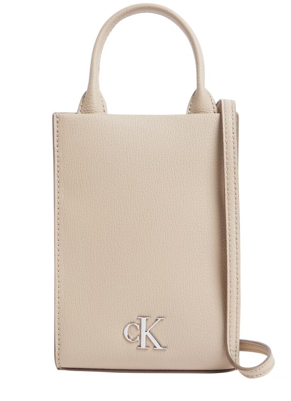 Bandolera Calvin Klein Minimal Monogram Tote18 taupe