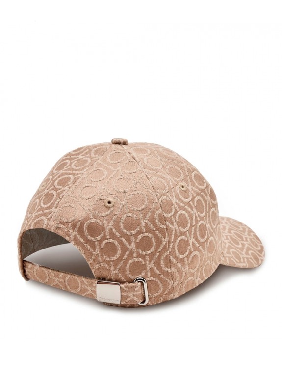 Gorra Calvin Klein Monogram Taupe Jacquard Cap
