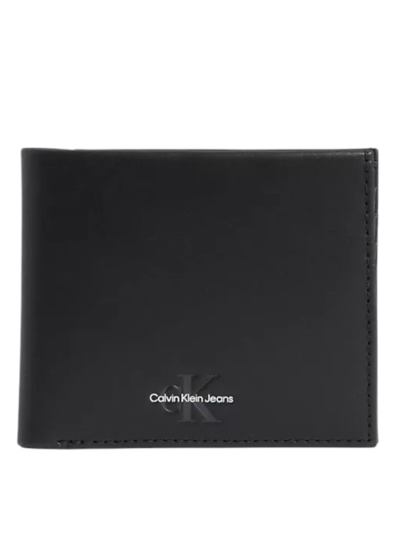 Cartera Calvin Klein Monogram Soft Bifold W/Coin preto