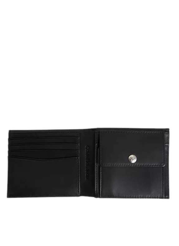 Portefeuille Calvin Klein Monogram Soft Bifold avec porte-monnaie noir
