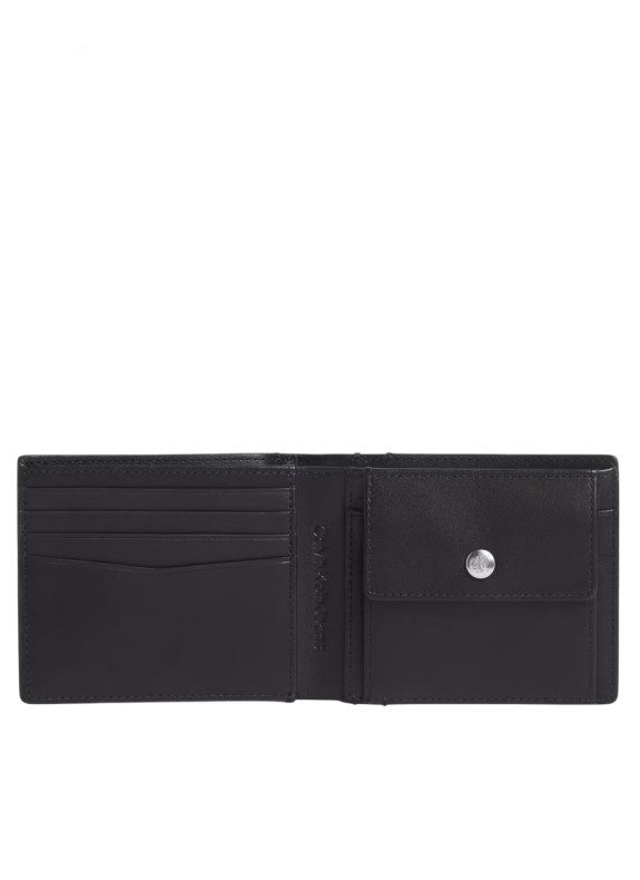 Carrier Calvin Klein Logo Emboss Bifod W / Coin / CC schwarz