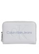 Monedero Calvin Klein Sculpted Med Zip Around Mono cinza