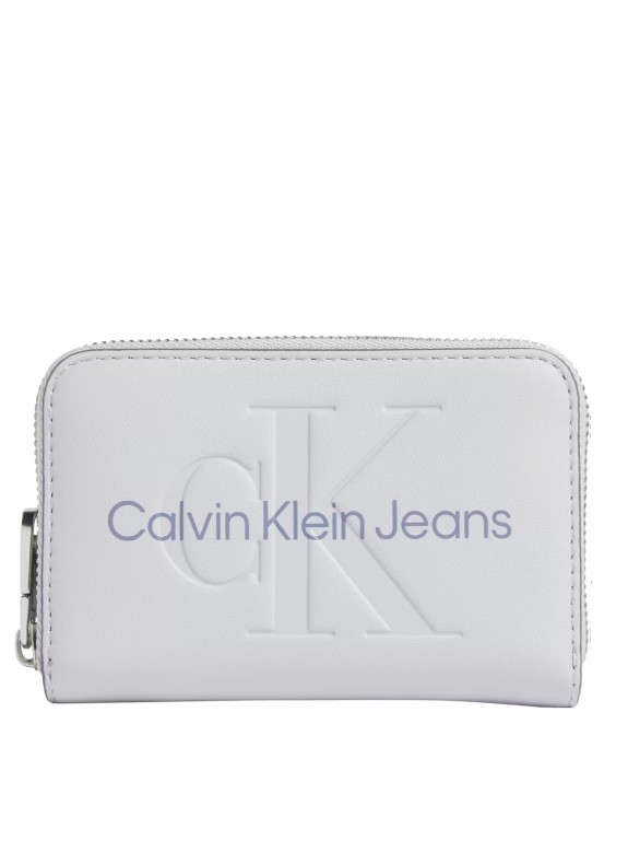 Portefeuille Calvin Klein Sculpted Med Zip Around Mono gris