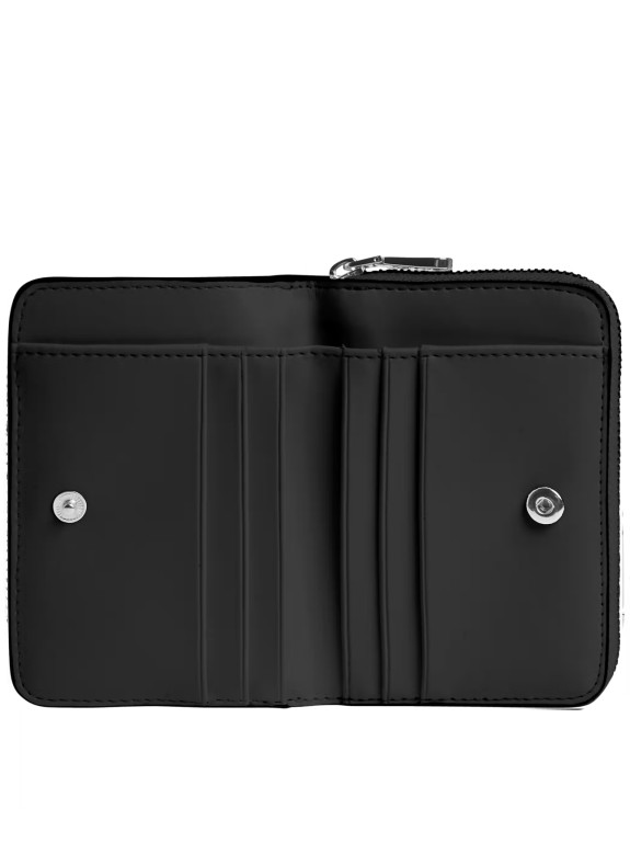 Moneta Calvin Klein Minimal Monogram Med Zip Intorno Nero