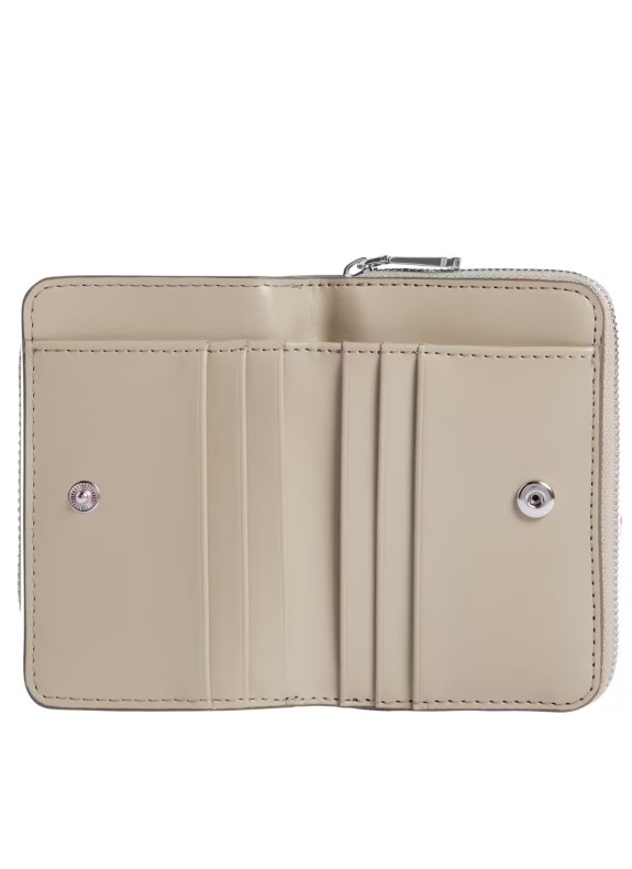 Münze Calvin Klein Minimal Monogram Med Zip um Taupe