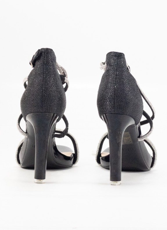 Sandale à Talon Haut pour Femme en Couleur Noire