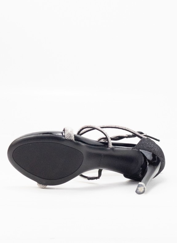 Sandale à Talon Haut pour Femme en Couleur Noire