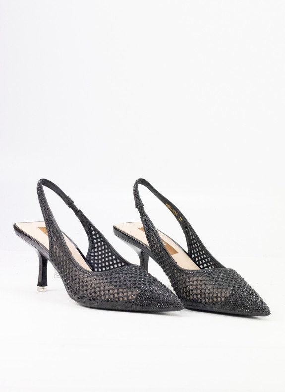 Salon Shoe con Bacon e Rejilla per le donne in colore nero