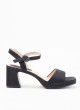 Black Bacon Sandal für Damen mit Schnalle