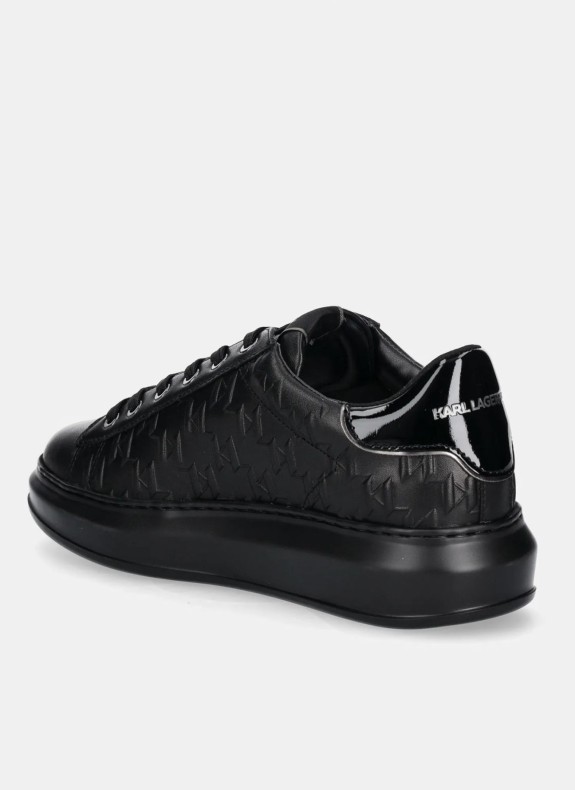 Baskets Karl Lagerfeld Kapri Mens Monogram Emboss Lo noir