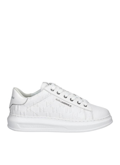 Baskets Karl Lagerfeld Kapri Mens Monogram Emboss Lo blanc
