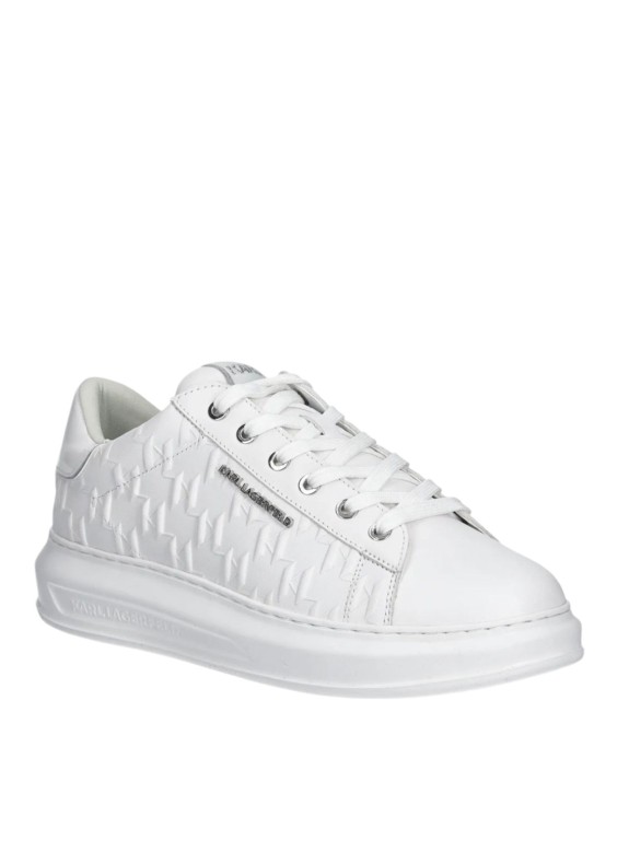 Baskets Karl Lagerfeld Kapri Mens Monogram Emboss Lo blanc