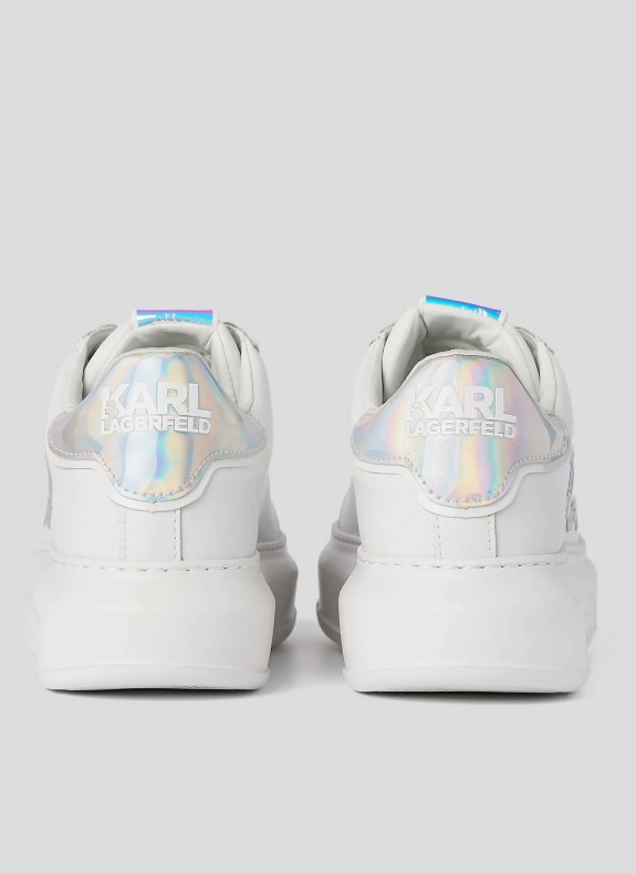 Karl Lagerfeld Kapri Signia Spitzen Lthr weiße Schuhe