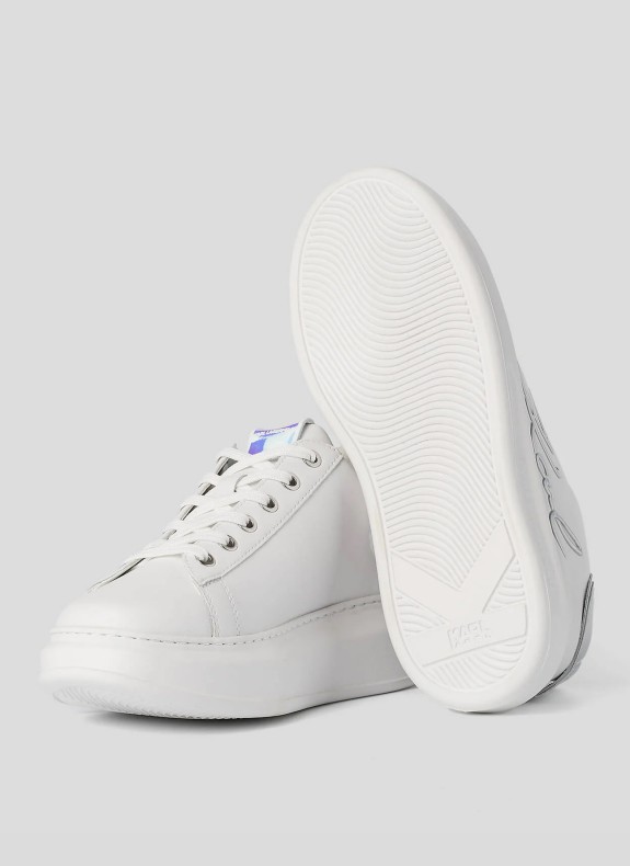 Karl Lagerfeld Kapri Signia Spitzen Lthr weiße Schuhe