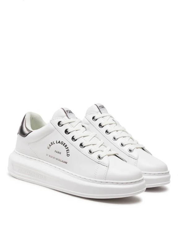 Karl Lagerfeld Kapri Maison Karl Lace weiße Pantoffeln