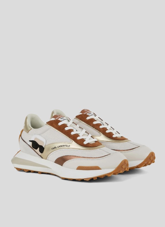 Karl Lagerfeld Gebiet Karl NFT Lo Spitze Leder Pantoffeln