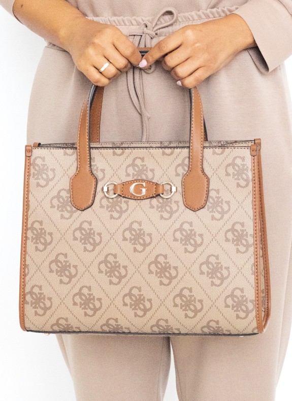 Bolso Guess Izzy 2 Comp Tote taupe