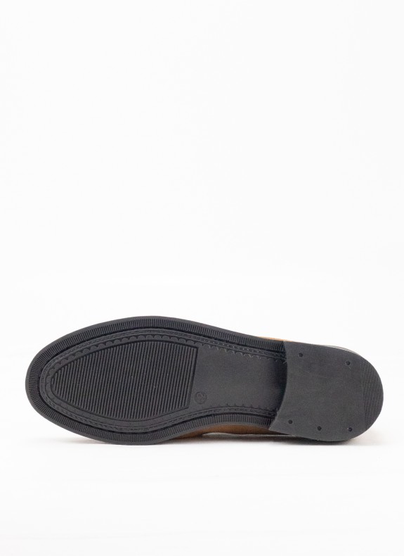 Mocasín de Piel para Hombre en Color Cuero