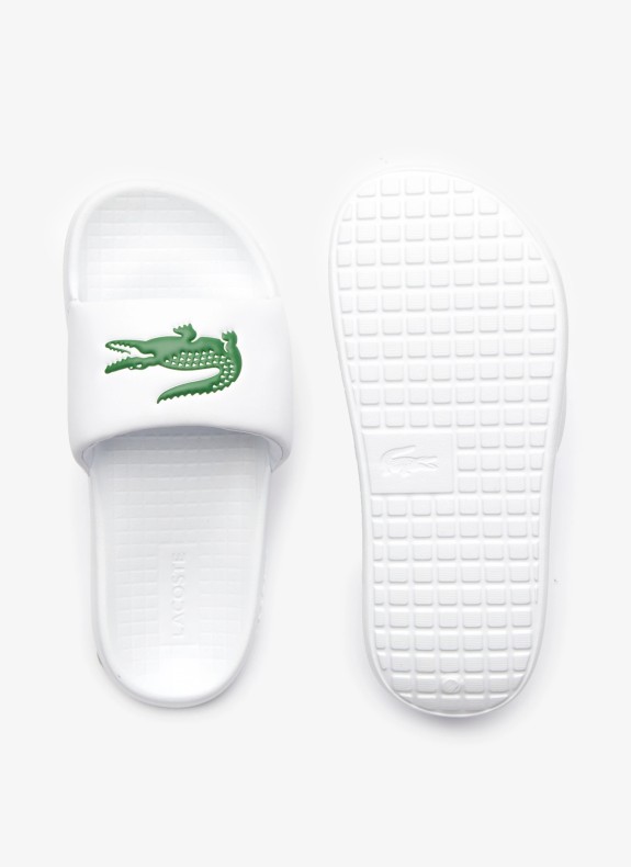 Claquettes Lacoste Serve Slide 1.0 blanches