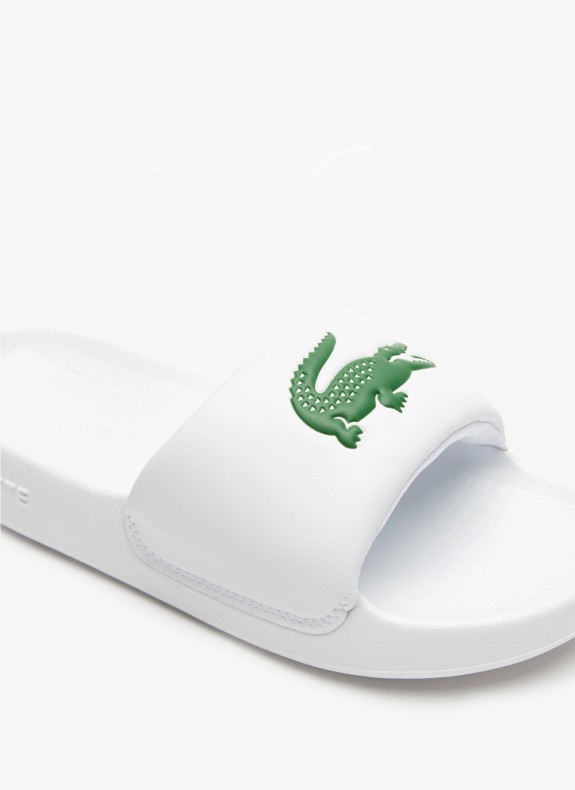 Claquettes Lacoste Serve Slide 1.0 blanches